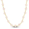Thumbnail Image 0 of Charm'd by Lulu Frost Natural Rose Quartz Bead Necklace 10K Yellow Gold 18"