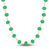 Thumbnail Image 0 of Charm'd by Lulu Frost Natural Green Onyx Bead Necklace 10K Yellow Gold 18"