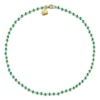Thumbnail Image 3 of Charm'd by Lulu Frost Natural Green Onyx Bead Necklace 10K Yellow Gold 18"