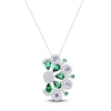 Thumbnail Image 0 of Kallati Natural Tsavorite Garnet, Natural Green & Purple Sapphire Necklace 3/4 ct tw Diamonds 14K White Gold 18"