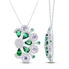 Thumbnail Image 2 of Kallati Natural Tsavorite Garnet, Natural Green & Purple Sapphire Necklace 3/4 ct tw Diamonds 14K White Gold 18"