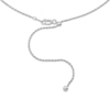 Thumbnail Image 2 of Solid Rope Chain Necklace Sterling Silver 24" Adjustable 1.3mm