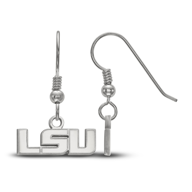 Louisiana State University Dangle Earrings Sterling Silver
