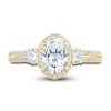 Thumbnail Image 2 of Pnina Tornai Lab-Created Diamond Engagement Ring 1-1/2 ct tw Oval/Round 14K Yellow Gold