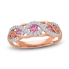 Thumbnail Image 0 of Kallati Round-Cut Natural Pink Sapphire Ring 1/4 ct tw Diamonds 14K Rose Gold
