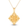 Thumbnail Image 2 of Kallati Oval-Cut Natural Opal Pendant Necklace 3/8 ct tw Diamonds 14K Yellow Gold 18"