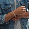 Thumbnail Image 3 of Men's Lab-Created Diamond Bracelet 2-1/2 ct tw Round 14K White Gold 8.5"