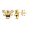 Thumbnail Image 1 of Le Vian Diamond Bee Stud Earrings 3/8 ct tw Round 14K Honey Gold