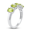 Thumbnail Image 1 of Natural Peridot Ring 1/6 ct tw Diamonds 14K White Gold