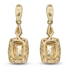Thumbnail Image 2 of Natural Opal & Diamond Drop Earrings 1/3 ct tw 14K Yellow Gold