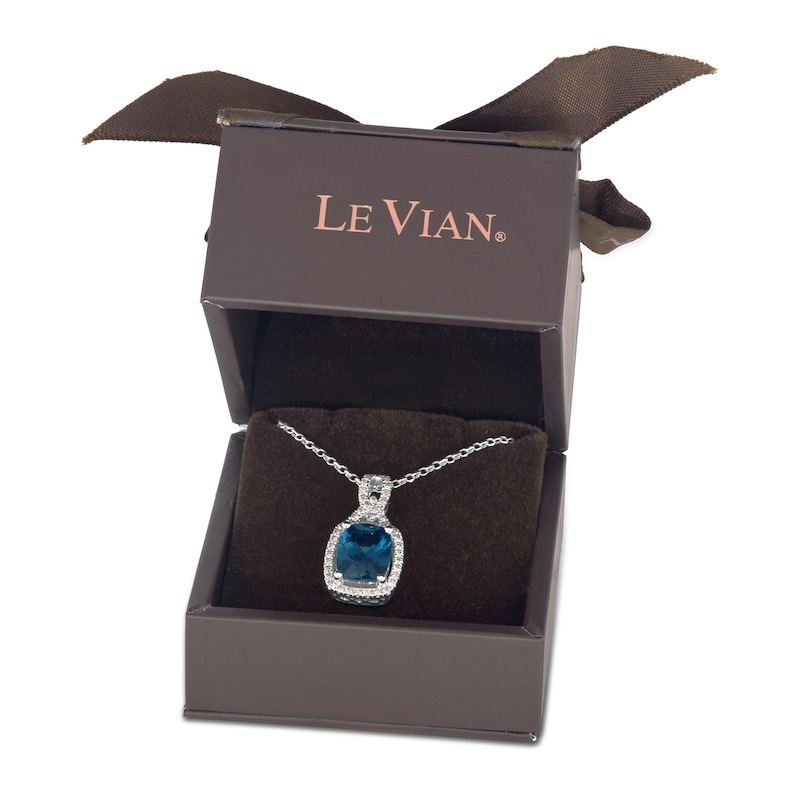 Le Vian Natural Topaz & Diamond Necklace 1/3 ct tw 14K Vanilla Gold