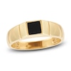 Thumbnail Image 0 of LUSSO by Italia D'Oro Men's Natural Onyx Signet Ring 14K Yellow Gold