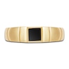Thumbnail Image 2 of LUSSO by Italia D'Oro Men's Natural Onyx Signet Ring 14K Yellow Gold