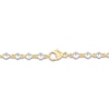 Thumbnail Image 2 of Children's Diamond & Freshwater Cultured Pearl Bracelet 1/20 ct tw Round 18K Yellow Gold 4"