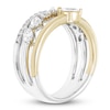 Thumbnail Image 1 of Diamond Stackable Ring 3/4 ct tw Round/Marquise/Baguette/Pear 14K Two-Tone Gold