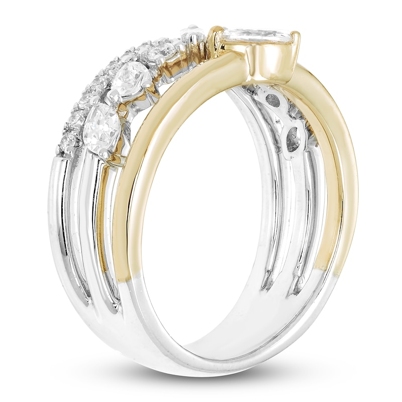 Diamond Stackable Ring 3/4 ct tw Round/Marquise/Baguette/Pear 14K Two-Tone Gold