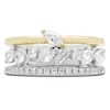 Thumbnail Image 2 of Diamond Stackable Ring 3/4 ct tw Round/Marquise/Baguette/Pear 14K Two-Tone Gold