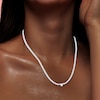 Thumbnail Image 3 of Diamond Tennis Necklace 2-1/3 ct tw Round 14K White Gold 16.5"