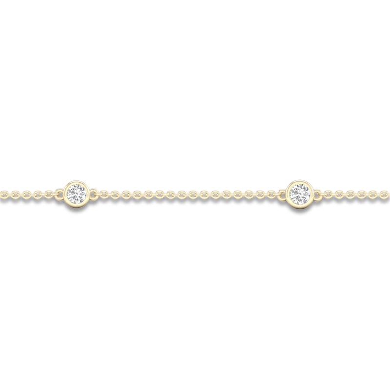 Lab-Created Diamond Bezel Bracelet 1 ct tw 14K Yellow Gold