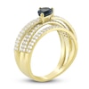 Thumbnail Image 1 of Natural Blue Topaz & Diamond Ring 3/4 ct tw 10K Yellow Gold