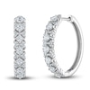Thumbnail Image 0 of Vera Wang WISH Diamond Hoop Earrings 1 ct tw Round 10K White Gold