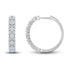 Thumbnail Image 1 of Vera Wang WISH Diamond Hoop Earrings 1 ct tw Round 10K White Gold