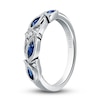Thumbnail Image 1 of Kirk Kara Diamond & Blue Sapphire Wedding Band Diamond Accents Platinum