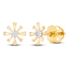 Thumbnail Image 0 of Diamond Accent Flower Stud Earrings 14K Yellow Gold