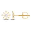 Thumbnail Image 1 of Diamond Accent Flower Stud Earrings 14K Yellow Gold