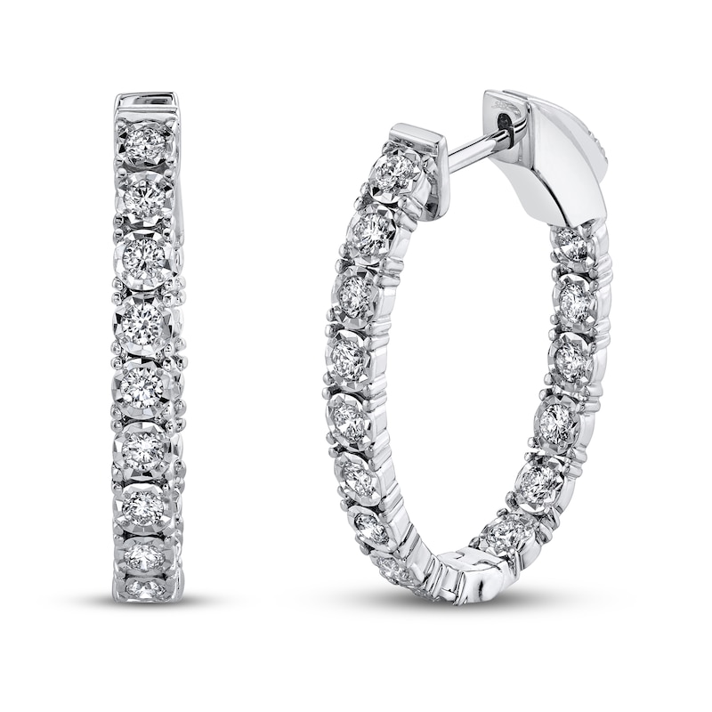 Shy Creation Diamond Earrings 7/8 ct tw 14K White Gold SC55009478