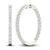 Thumbnail Image 0 of Lab-Created Diamond Hoop Earrings 5 ct tw Round 14K White Gold