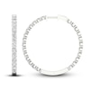 Thumbnail Image 2 of Lab-Created Diamond Hoop Earrings 5 ct tw Round 14K White Gold