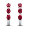 Thumbnail Image 2 of Ruby Earrings 1/20 ct tw Diamonds 14K White Gold