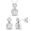 Thumbnail Image 1 of Diamond Necklace and Earring Set 2 ct tw 14K White Gold