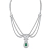 Thumbnail Image 1 of Jared Atelier X Shy Pear-Shaped Natural Emerald & Diamond Necklace 27-5/8 ct tw 18K White Gold 17"