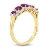 Thumbnail Image 1 of Oval-Cut Natural Ruby & Diamond Ring 1/6 ct tw 14K Yellow Gold