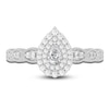 Thumbnail Image 2 of Diamond Promise Ring 3/8 ct tw Pear/Round 14K White Gold