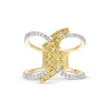 Thumbnail Image 3 of Kallati Natural Yellow Diamond Ring 3/4 ct tw Round 14K Yellow Gold