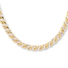Thumbnail Image 0 of Solid Mariner Link Necklace 10K Two-Tone Gold 22" Length 7mm