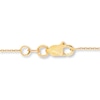 Thumbnail Image 1 of Bar Necklace Heart Cut-out 14K Yellow Gold 16" Adjustable