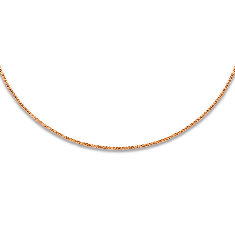 Solid Beaded Texture Choker Necklace 14K Rose Gold 16" Adjustable 2mm