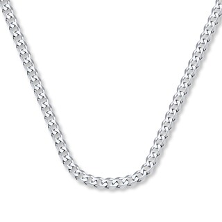 14K White Gold .9mm Curb Pendant Chain 24 Inch 14K White Gold .9mm Curb Pendant Chain 24 Inch