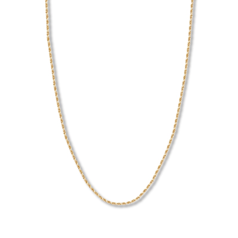 18" Textured Solid Rope Chain 14K Yellow Gold Appx. 2.3mm