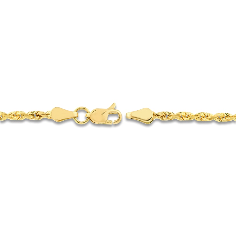 20" Textured Solid Rope Chain 14K Yellow Gold Appx. 2.3mm