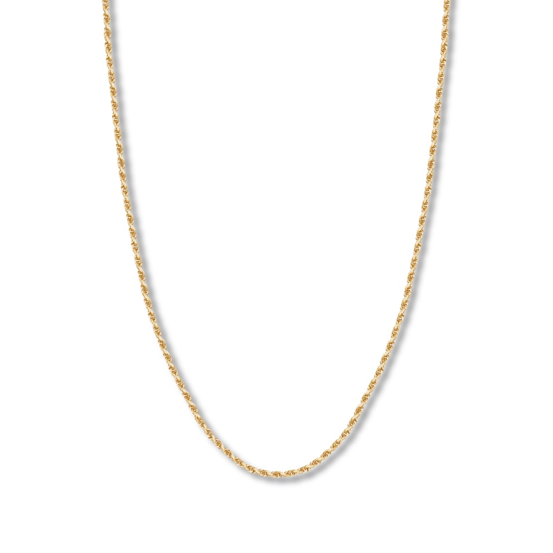 20" Textured Solid Rope Chain 14K Yellow Gold Appx. 2.7mm