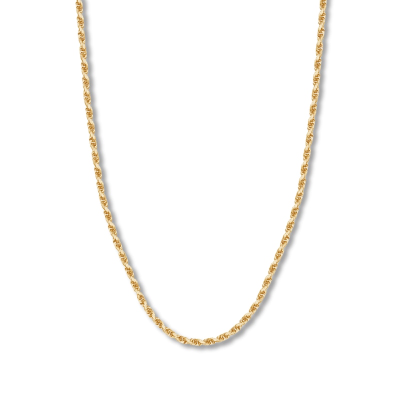 22" Textured Solid Rope Chain 14K Yellow Gold Appx. 3.8mm