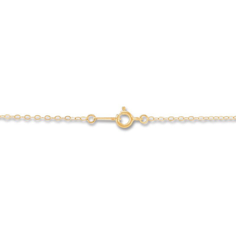 Italia D'Oro Heart Pendant Necklace 14K Yellow Gold 18"