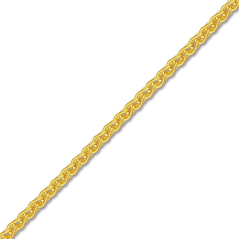 Solid Round Wheat Chain Necklace 18K Yellow Gold 20" 1.65mm