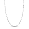 Thumbnail Image 0 of Hollow Paper Clip Chain Necklace 14K White Gold 24" 5mm