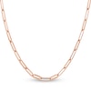Thumbnail Image 0 of Solid Paperclip Chain Necklace 14K Rose Gold 18" 3.85mm